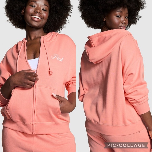 Victoria’s Secret PINK Fleece Full-Zip Hoodie - Picture 1 of 2